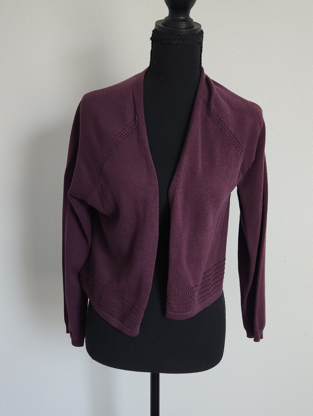 🆕 LOFT Deep Plum Open Cardigan